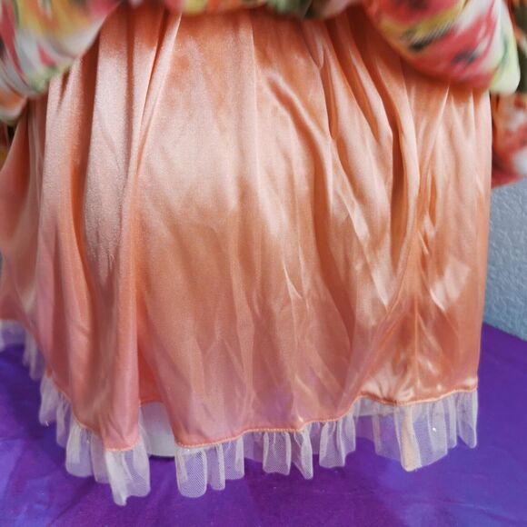 Golds Infinity Mini Skirt Size Small Orange Floral Cosplay Party Casual Festival - Picture 3 of 6